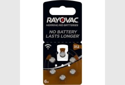 Rayovac Zinc-Air Battery PR41 1.4 V 6-Blister, Silver