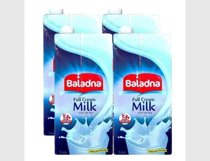 حليب بلدنا كامل الدسم 1 لتر 1*4