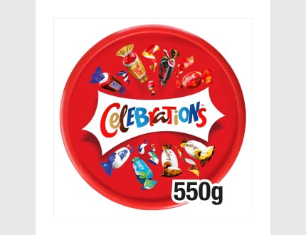 Celebrations Milk Chocolate & Biscuit Bars Sharing Tub 550g