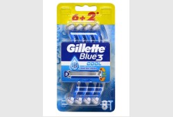 Gillette Blue3 Disposable Razor 6+2 Cool Blister Pack