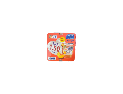 Almarai yogurt with peach slices 105g*4